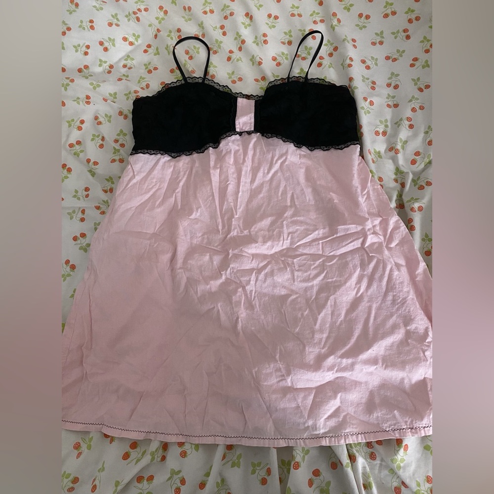 Pink Vintage Style Bow Dress